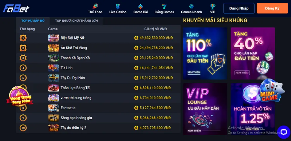 Ưu đãi chào mừng VIPBET